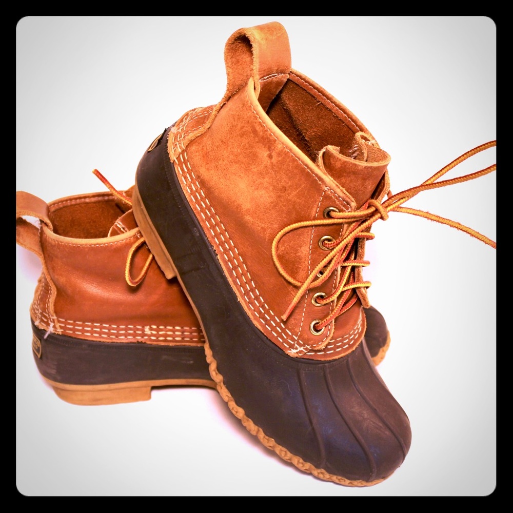 L.L.Bean Duck Boots 6” Women’s Tan / Brown Size 8